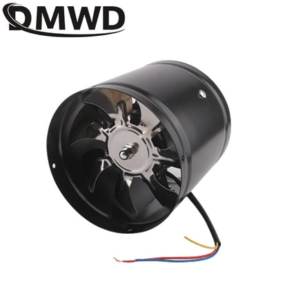 110V/220V Pipe Exhaust Fan Air Ventilator Metal Pipe Ventilation Exhaust Fan Extractor Bathroom Toilet Wall Fan Duct Fan 4-inch