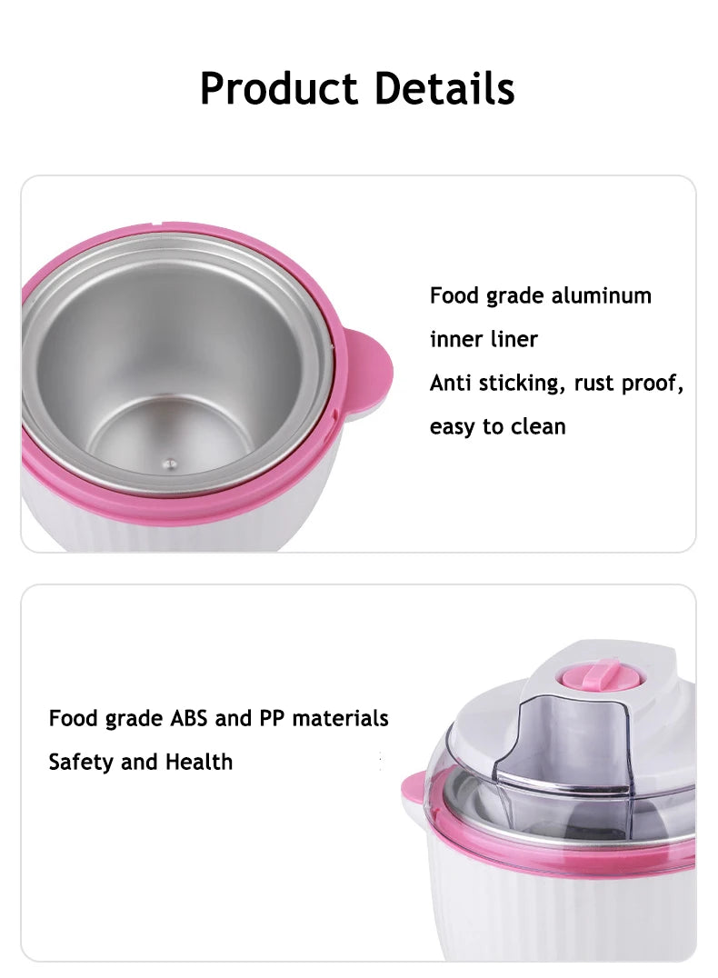 DMWD 1000ml Household Full Automatic Soft Hard Ice Cream Maker Machine Intelligent Sorbet Fruit Yogurt Ice Maker Dessert Maker