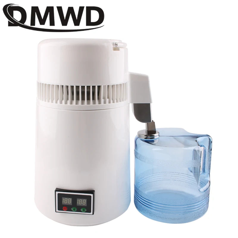 110V/220V Water Distiller 4L Stainless Steel Liner Adjustable Temperature Digital Control Distilled Purified Machine Dispenser