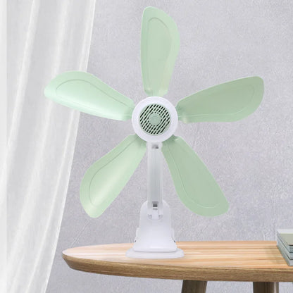 Home Desktop Clip Fan 5 Blades Mini Electric Wall Mounted Office Clamp Cooling Fans Student Dorm Bed Natural Wind Ventilation