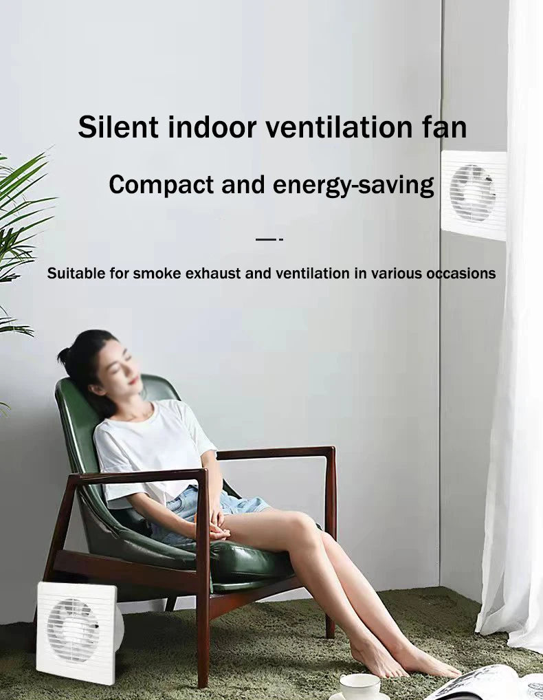 110V/220V Exhaust Fan 4/6/8 Inch Kitchen Toilet Ventilator Louver Window Exhaust Fan Air Ventilation Draft Blower  Exhauster