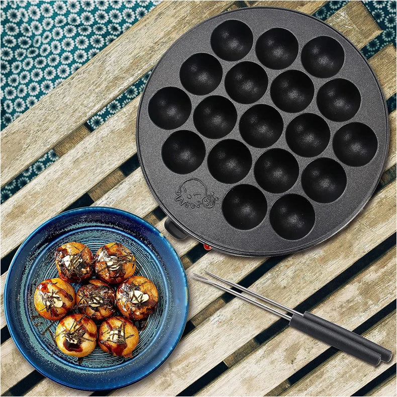 110V Electric Takoyaki Maker 18 Holes Household Octopus Ball Grill Pan Takoyaki Baking Machine Chibi Maruko Maker Cooking Tools