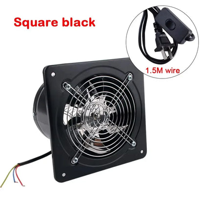110V Pipe Exhaust Fan 4/6 Inches Air Ventilator Metal Pipe Ventilation Exhaust Fan Extractor Bathroom Toilet Wall Fan Duct Fan