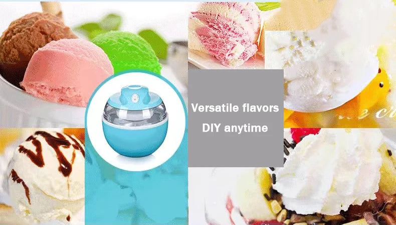 DMWD Household Electric Ice Cream Maker 600ml Automatic DIY Child Ice Cream Machine Frozen Yogurt Machine High Quality 220V