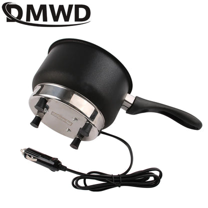 Multicooker For Car Truck 12V 24V Electric Frying Pan Cooking Skillet Mini Rice Cooker Soup Hotpot Heater Travel Food Boiler