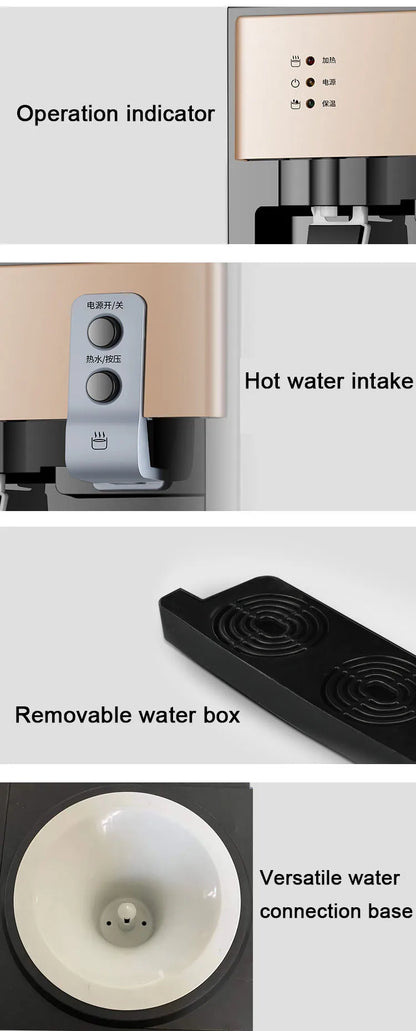 Electric Water Dispenser Desktop Drinking Fountain Cold & Hot Warm Water Cooler Heater Home Office Hostel Coffee Tea Bar Helper