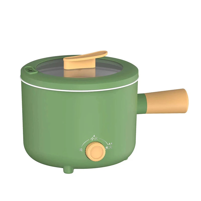 110V/220V Multifunction Electric Cooker 1.8L Hotpot Non-stick Skillet Noodles Soup Cooking Pot Mini Egg Frying Pan Rice Cooker