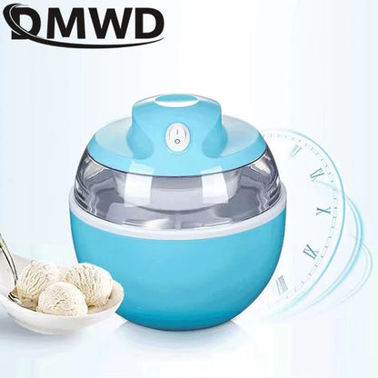 DMWD Household Electric Ice Cream Maker 600ml Automatic DIY Child Ice Cream Machine Frozen Yogurt Machine High Quality 220V