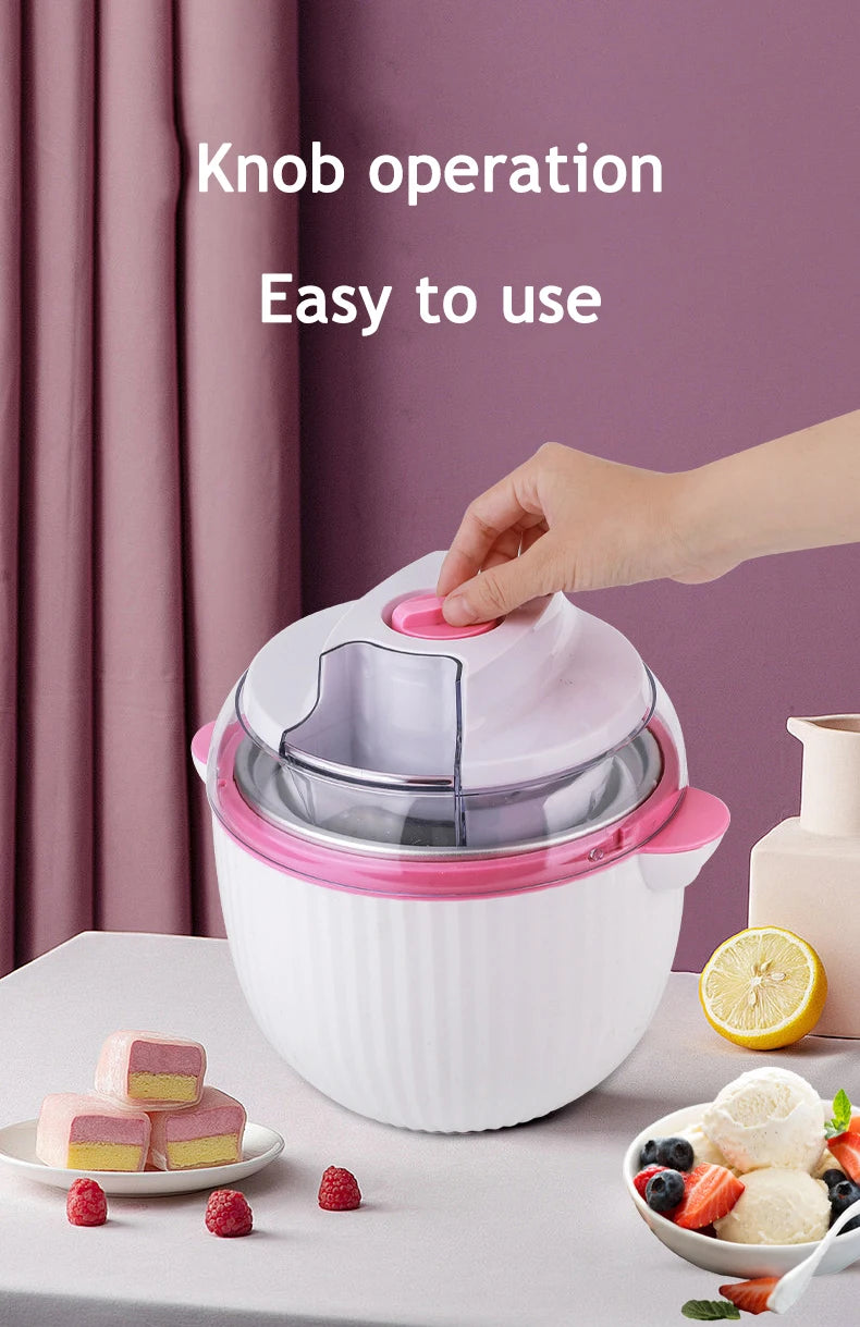 DMWD 1000ml Household Full Automatic Soft Hard Ice Cream Maker Machine Intelligent Sorbet Fruit Yogurt Ice Maker Dessert Maker