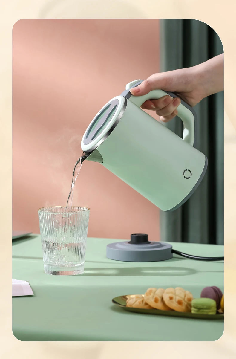 0.8L Travel Electric Kettle MINI Boiling Teapot Cup Heater Portable Stainless Steel Hot Water Quick Heating Pot Boiler 110V/220V