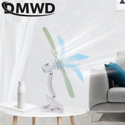 Home Desktop Clip Fan 5 Blades Mini Electric Wall Mounted Office Clamp Cooling Fans Student Dorm Bed Natural Wind Ventilation