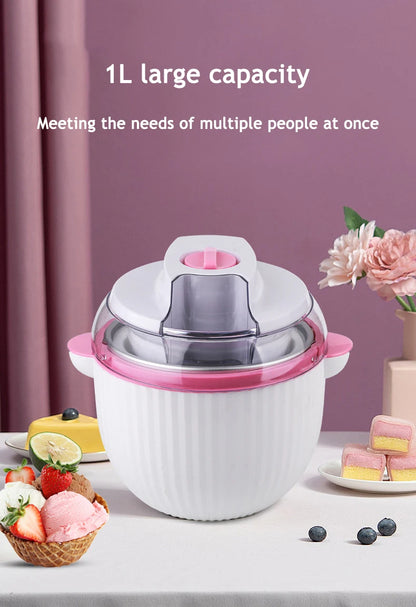 DMWD 1000ml Household Full Automatic Soft Hard Ice Cream Maker Machine Intelligent Sorbet Fruit Yogurt Ice Maker Dessert Maker