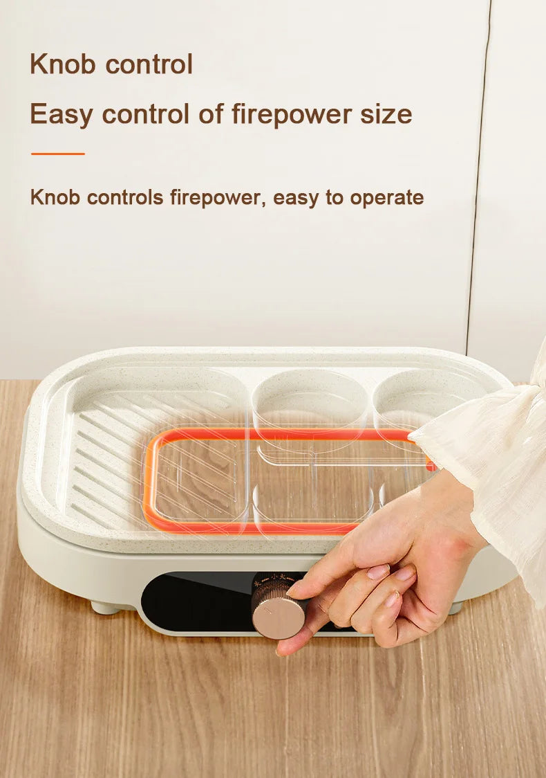 DMWD Electric Egg Burger Machine Multifunctional Breakfast Pancake Pan Non-Stick Mini Barbecue Egg Omelette Steak Frying Pan EU