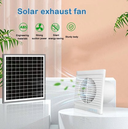 8W Solar Exhaust Fan 12V Air Blower High Speed Ventilator Energy-saving Anti-Mosquito Design Kitchen Bathroom Chicken/Duck Coop