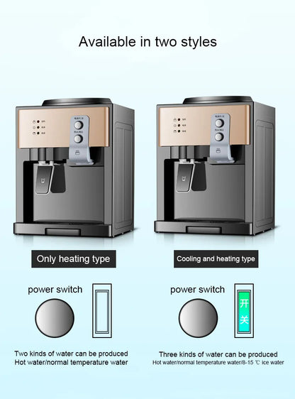 Electric Water Dispenser Desktop Drinking Fountain Cold & Hot Warm Water Cooler Heater Home Office Hostel Coffee Tea Bar Helper