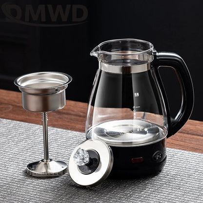 Electric Kettle Coffee Tea Maker Brewer Black Pu 'er Glass Kettles Steam Teapot Automatic Health Tea Infuser Pot Boiling Set 1L